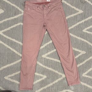 AG Adriano Goldschmied Women's crop Pink Skinny Jean/pants size 29R